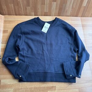 DL1961 crewneck sweater, navy blue, size med, NWT, school uniform